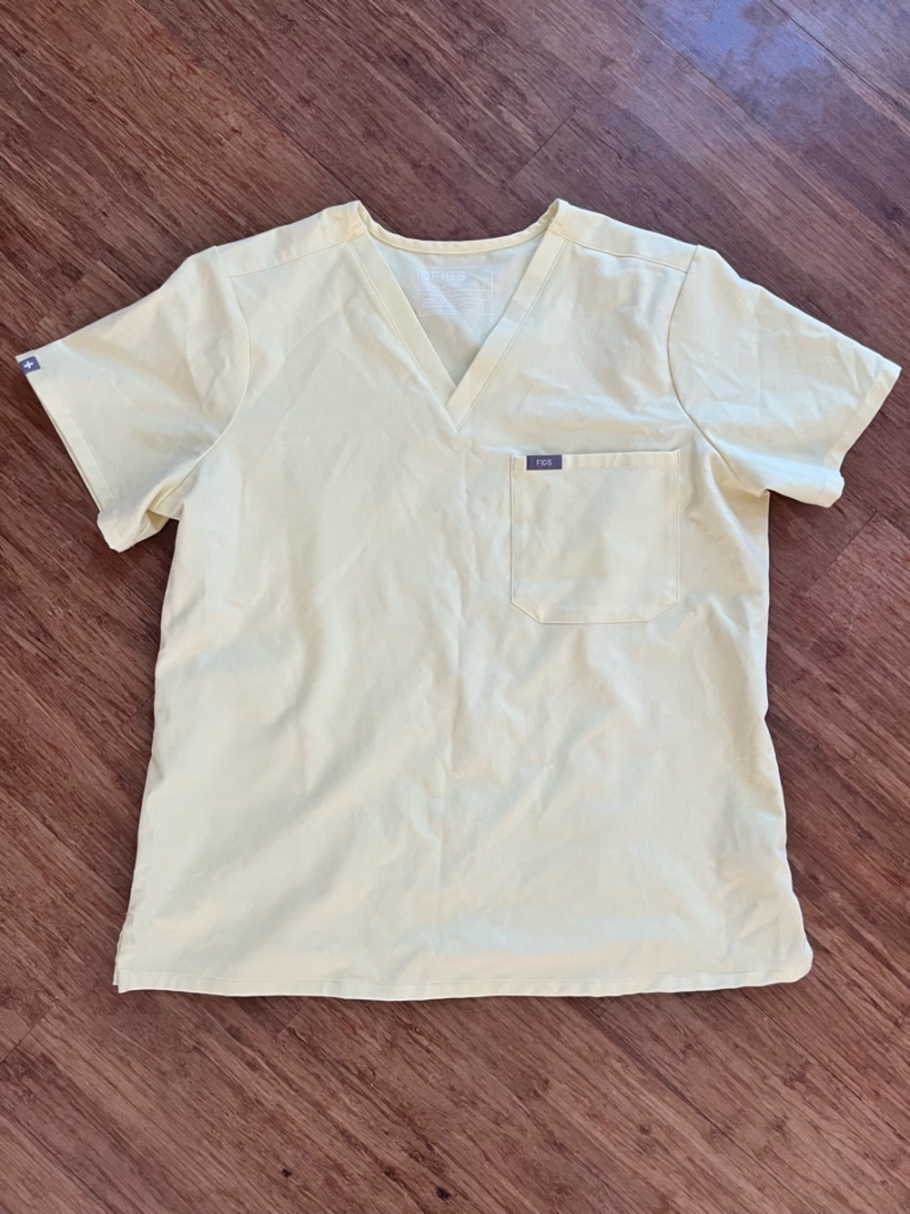 Figs V Neck Scrubs Top, Sz L